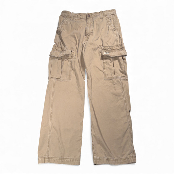 Vintage Levis Cargo Pants Mens 32x32 Brown Loose Straight Baggy Workwear Y2K - Picture 1 of 12